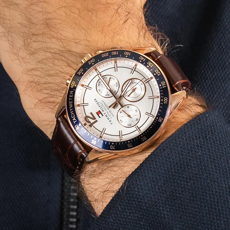 Tommy Hilfiger Luke Chronograph White Dial Men's Watch- 1791118